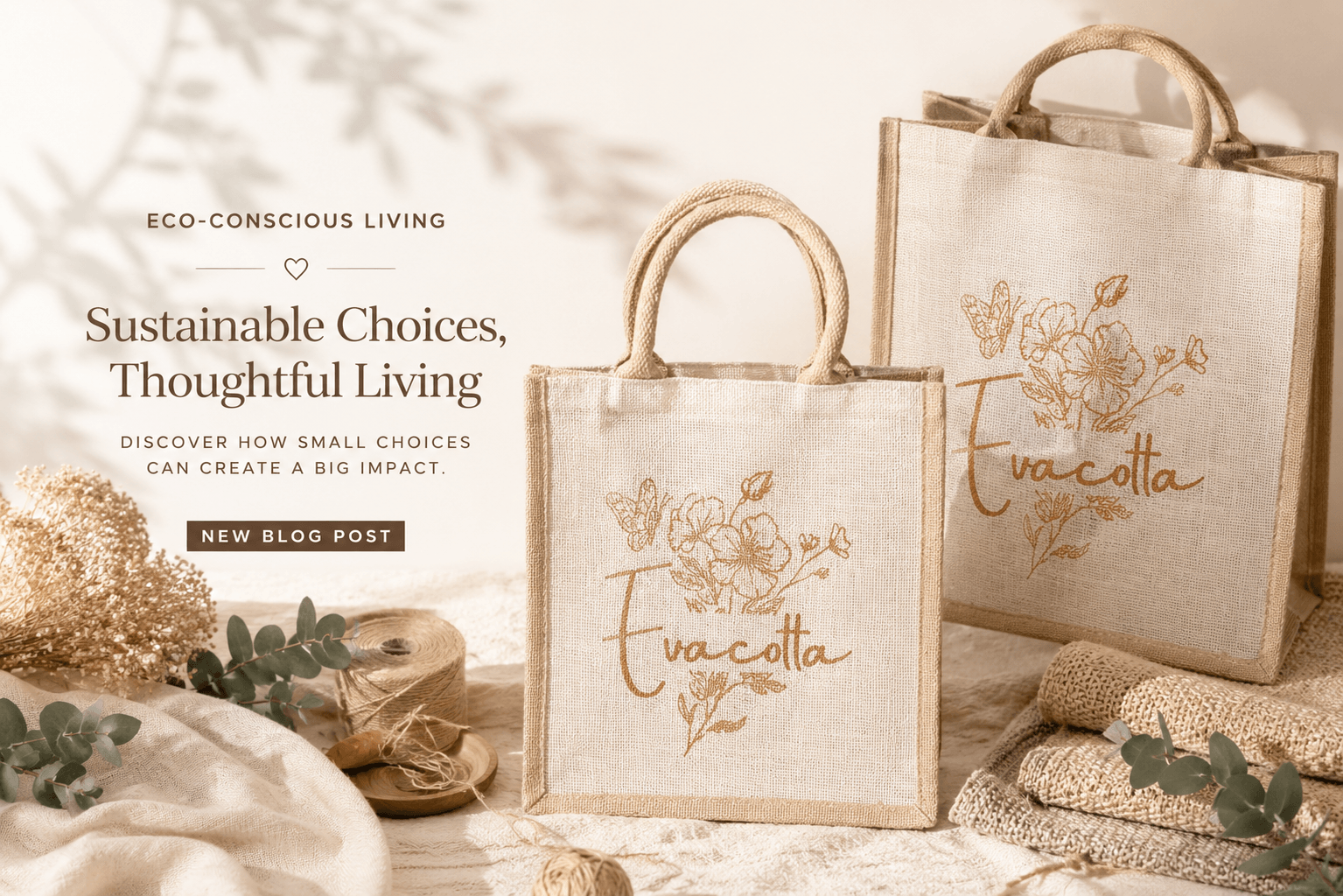 Jute Tote Bag (Medium size)